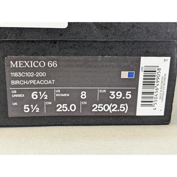 Onitsuka Tiger MEXICO 66 Leather 1183C102-200 Birch/Peacoat Unisex Size 6.5 - Picture 12 of 13